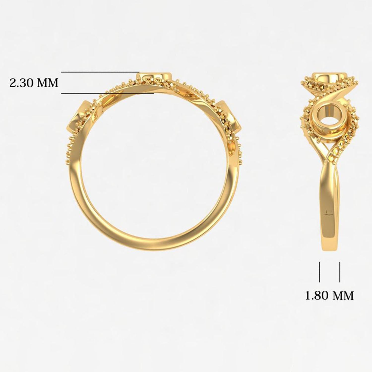 Women's 14 Karat Gold Swiss Topaz Ring / Round Diamond Ring / Three Stone Ring For Sale