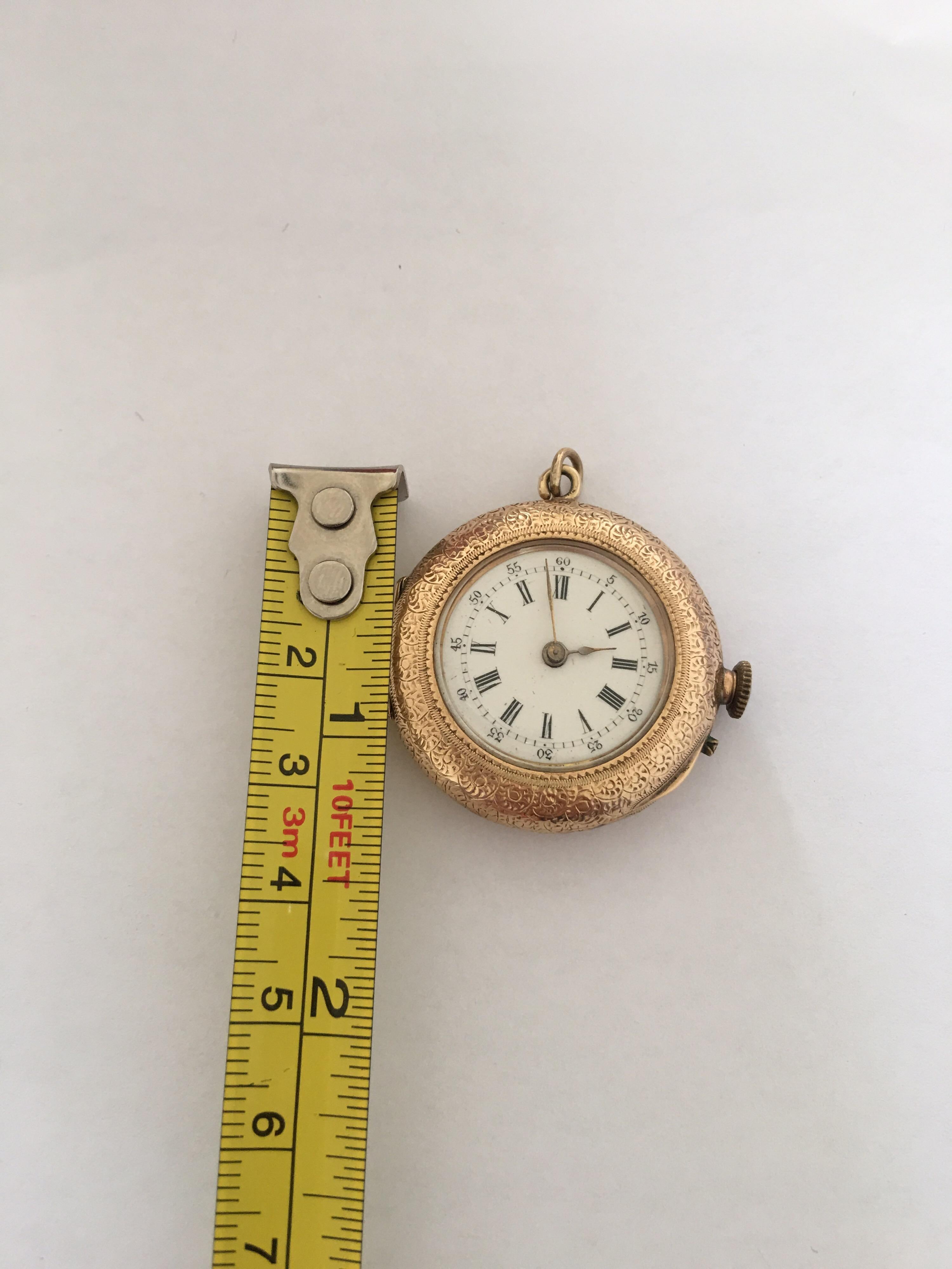 14 Karat Gold 33mm Vacheron Antique Pendant or Fob Watch For Sale 3