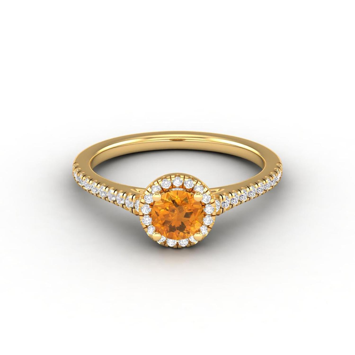solitaire citrine ring