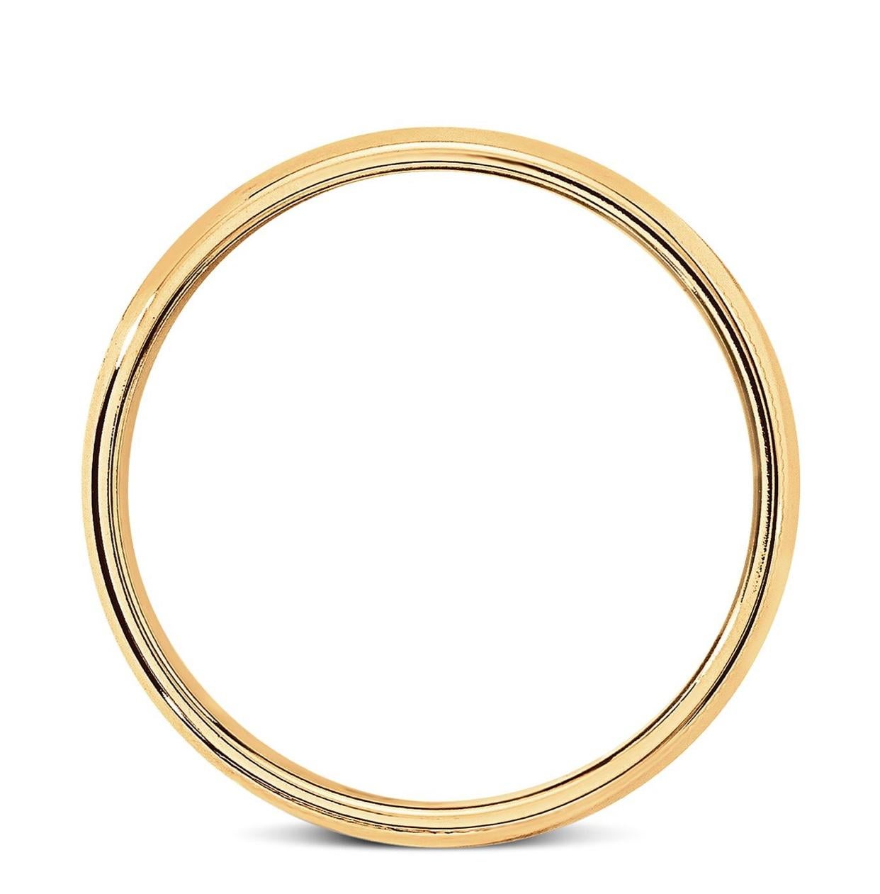 14 Karat Gold  6.5mm Wide Milgrain Half Round Comfort Fit Wedding Band 8.5 Grams
This timeless style adds a Milgrain edge to each side of the classic domed band. Quality craftsmanship makes this long lasting band a great value. 
Milgrain-Edge