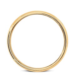 14 Karat Gold Milgrain Half Round Comfort Fit Wedding Band 8.5 Grams