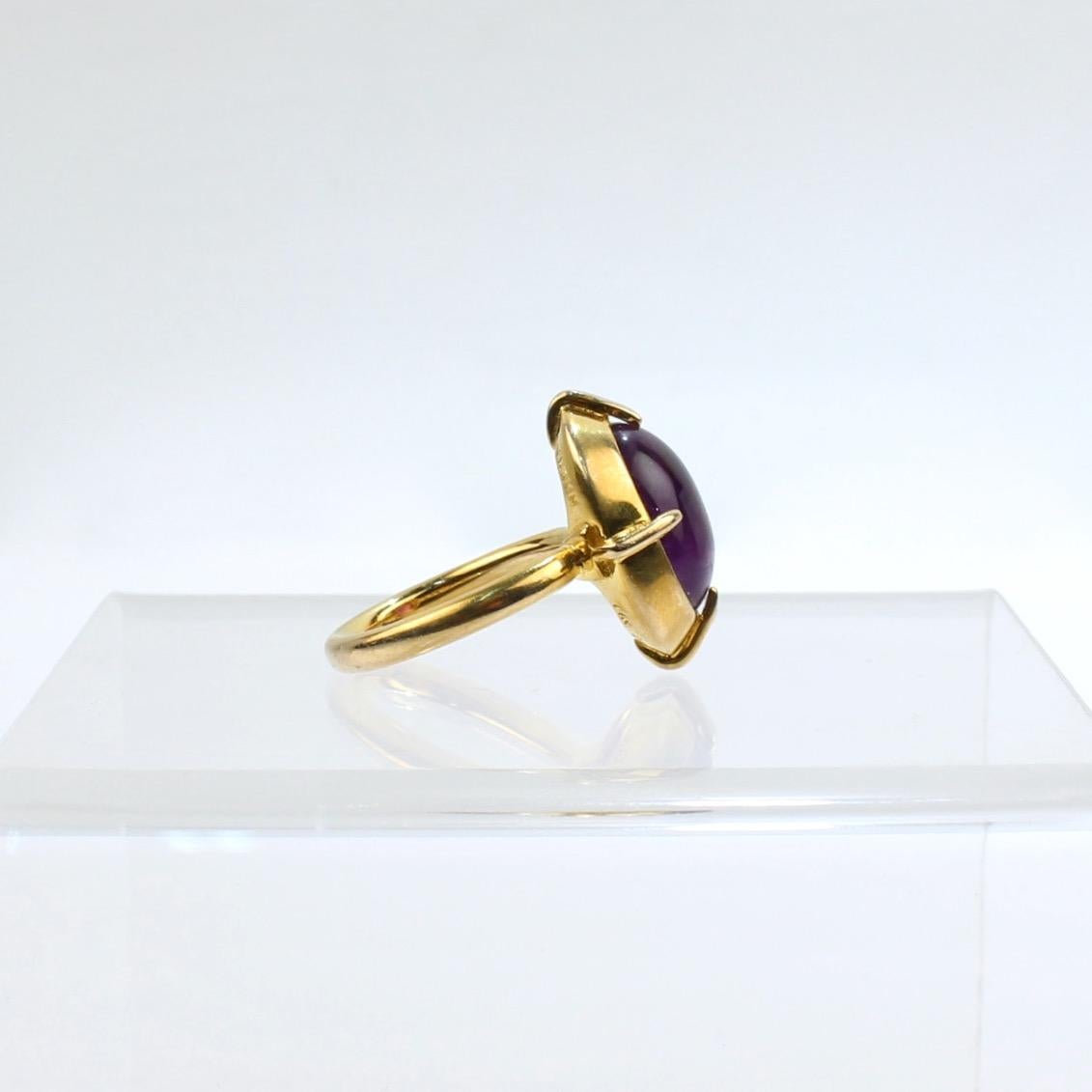 14 Karat Gold and Amethyst Metropolitan Museum of Art Bishop's Ring In Good Condition In Philadelphia, PA