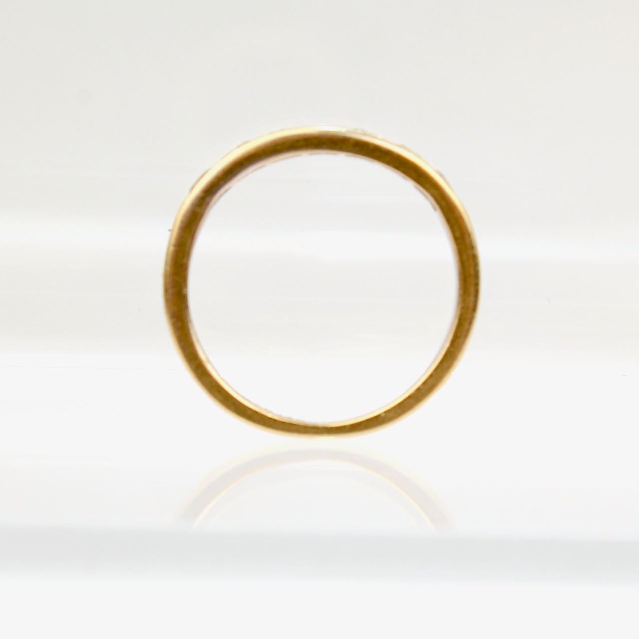 14 Karat Gold and Channel Set Diamond Band or Wedding Ring In Good Condition For Sale In Philadelphia, PA