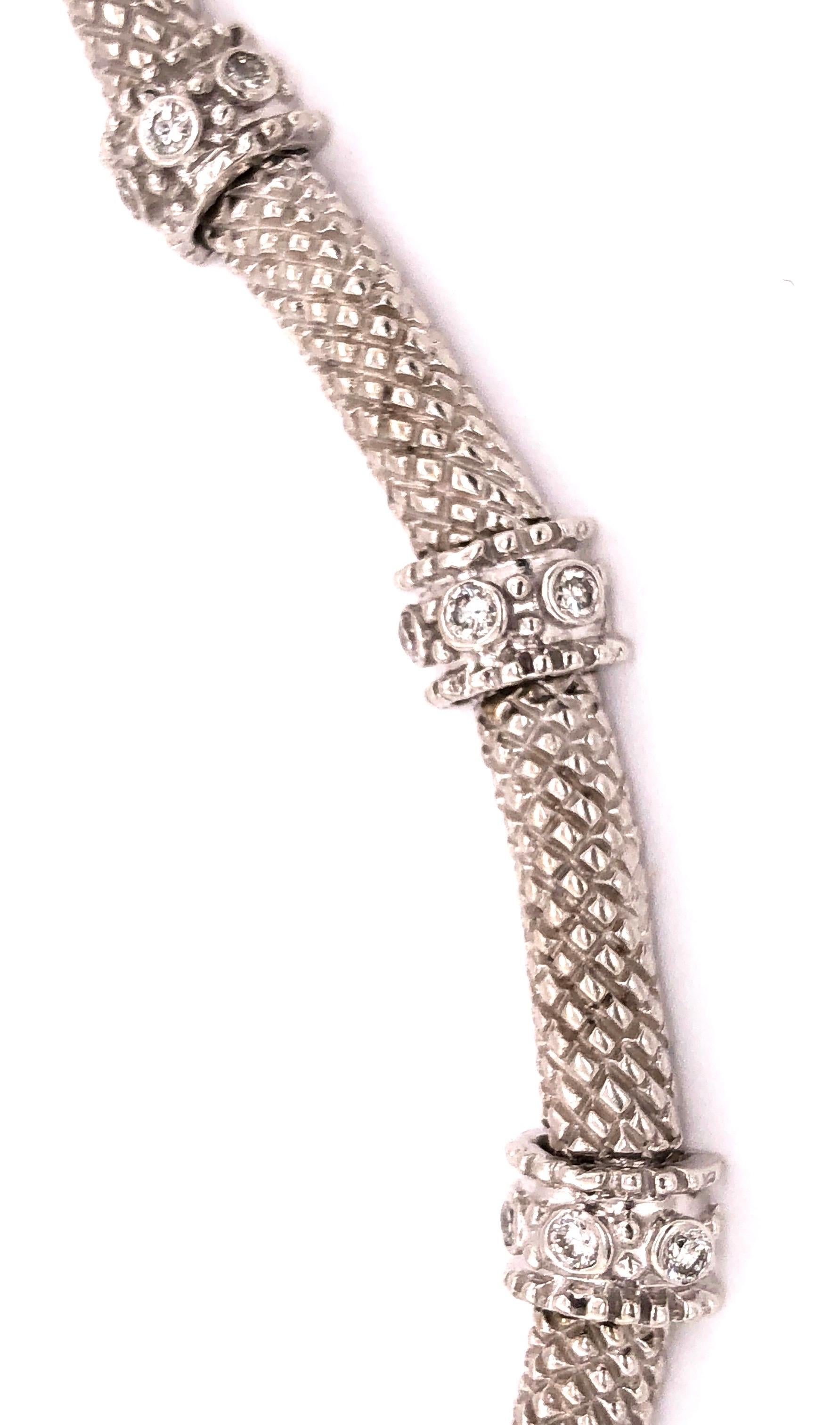 Collier à maillons fantaisie en or 14 carats et diamants de 1 carat au total, pesant 44,58 grammes en vente 3
