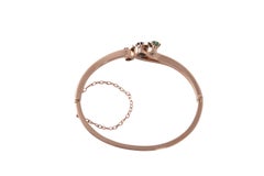 14 Karat Gold and Gemstone Bangle Bracelet