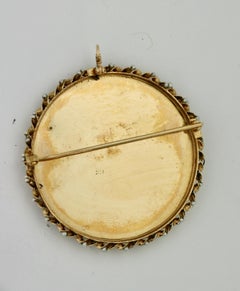 14 Karat Gold and Pearl "Portrait" Brooch