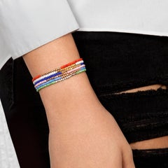 14 Karat Gold and Vintage Turquoise Beaded Bracelet