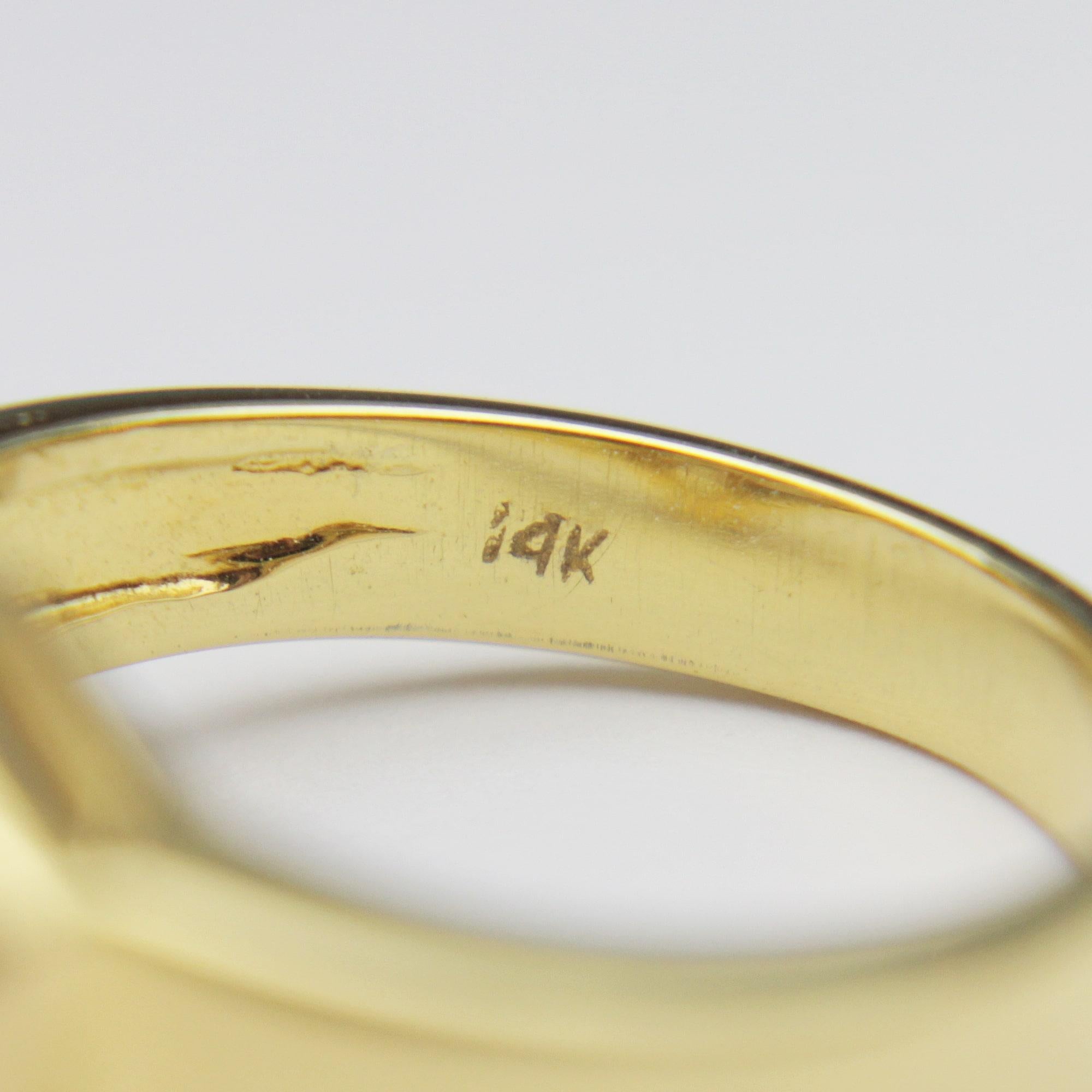 14 Karat Gold and Yellow Diamond Ring 1