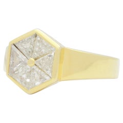14 Karat Gold and Yellow Diamond Ring