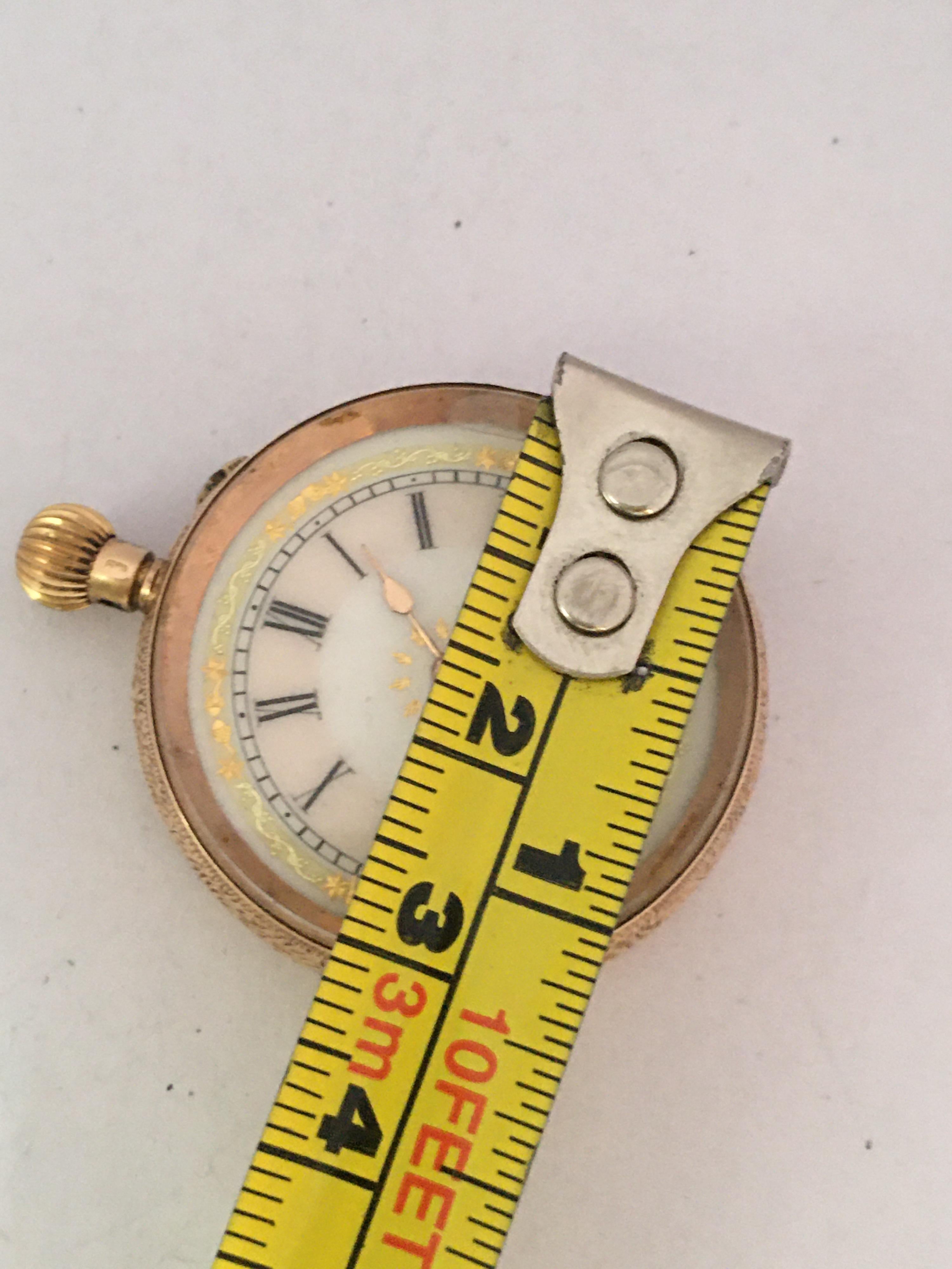 14 Karat Gold Antique Pin Set and Hand Winding Ladies Fob / Pocket Watch In Fair Condition For Sale In Carlisle, GB