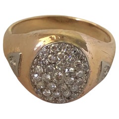 14 Karat Gold Art Deco Silver topped Hallmarked ring circa 1930s