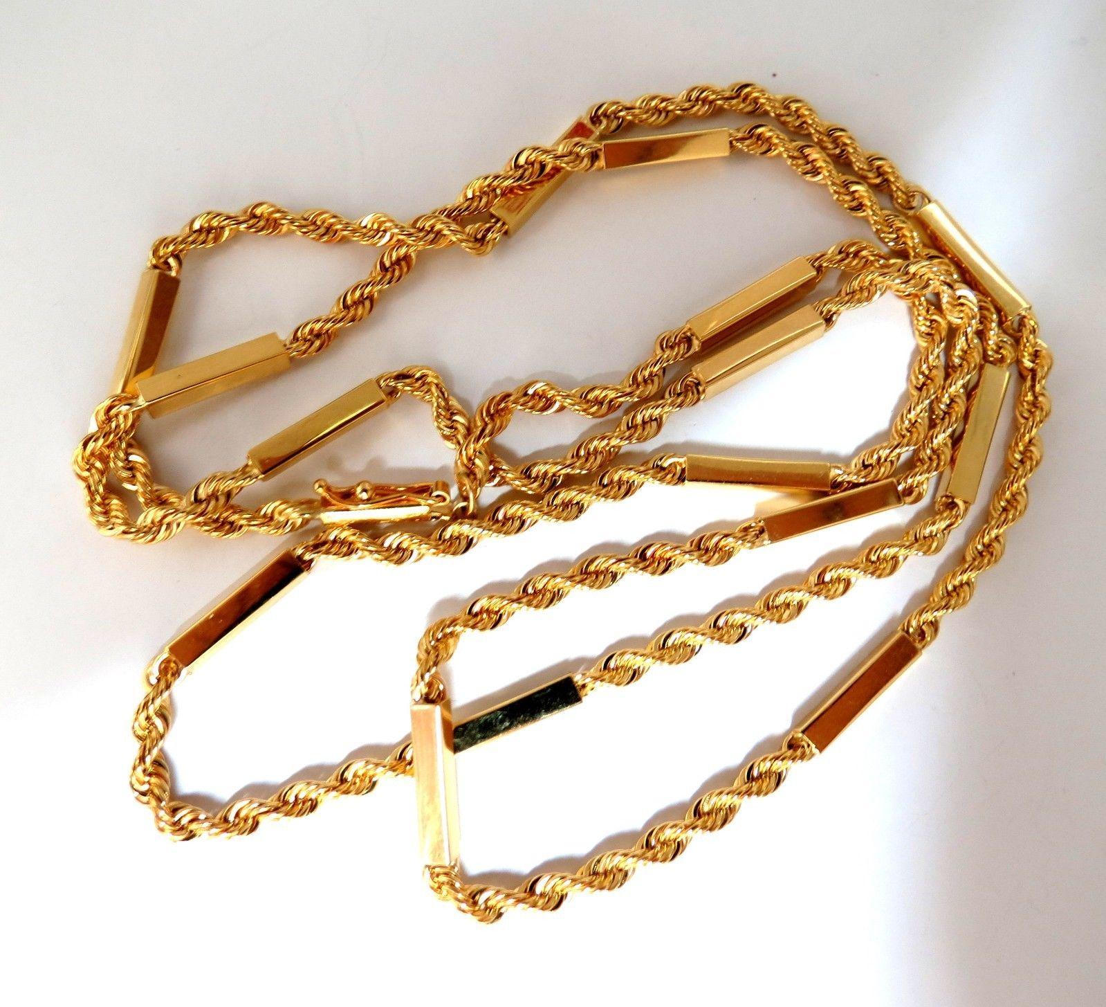 gold bar link necklace