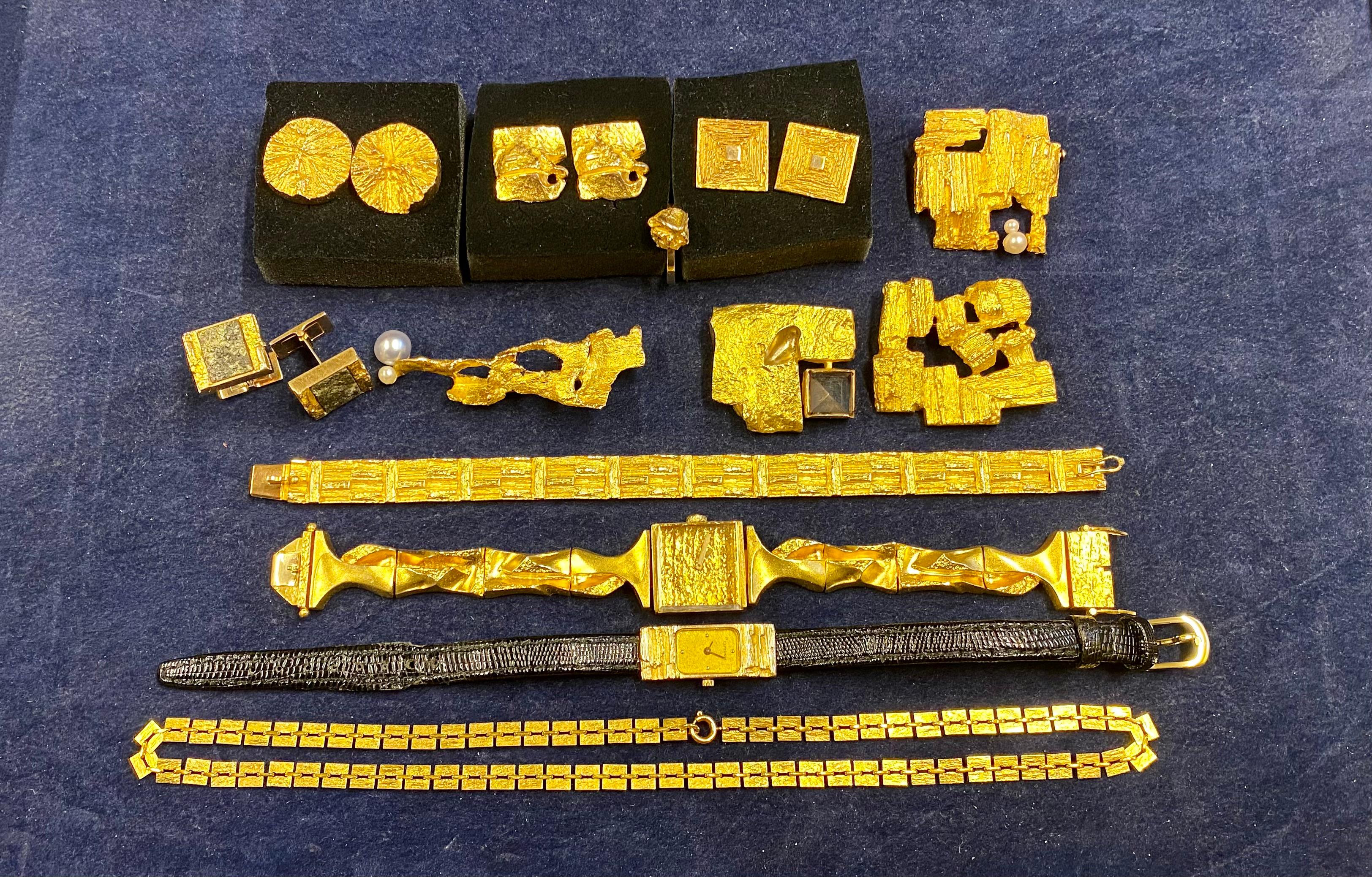 14 Karat Gold Brooch, Björn Weckström Lapponia, Finland 2