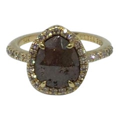 eliza page rings 14 Karat Gold Brown Diamond Ring by Eliza Page 1.76 Carat