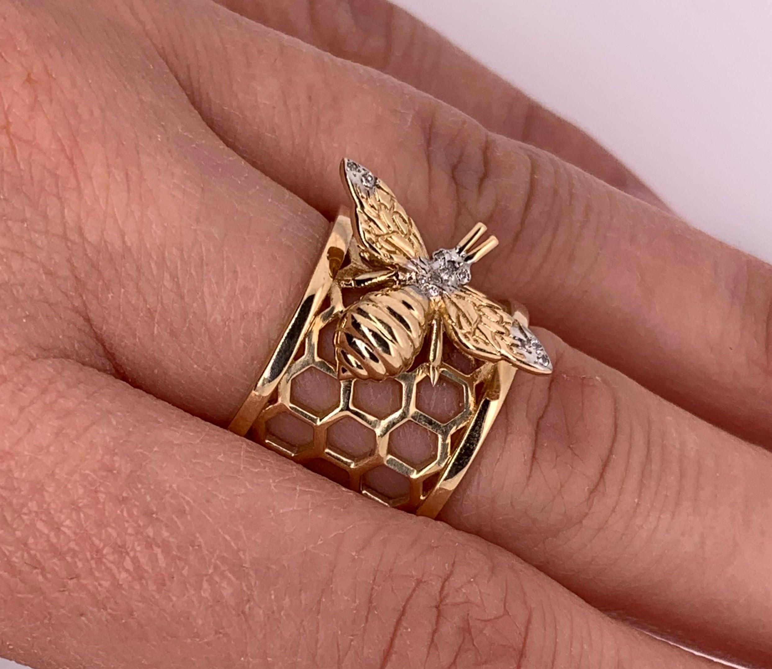 bee diamond ring