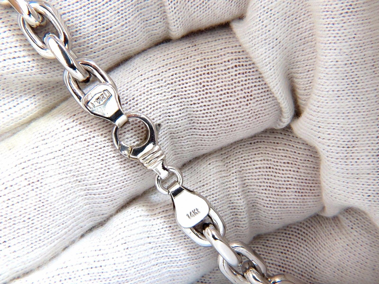 Unisex Solid Chain Link Bracelet.

Solid, not hollow links.

6.7mm diameter

8 inch long (wearable length)

39.3 Grams  & Durable.

Marked 