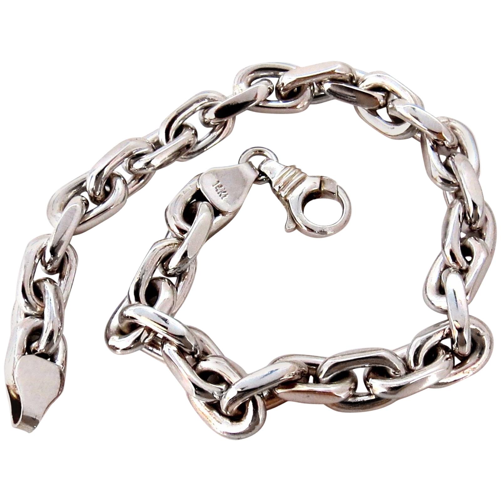 14 Karat Gold Chain Link Bracelet 39 Grams at 1stDibs | 14 karat chain ...