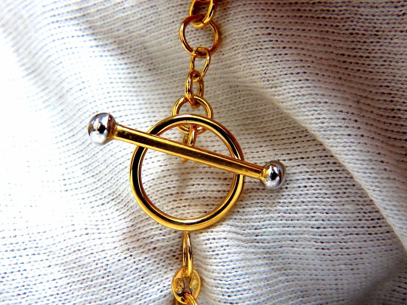 14 Karat Gold Circles Toggle Link Necklace 1