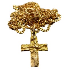 14 Karat Gold Cross Pendant. Lapponia Finland