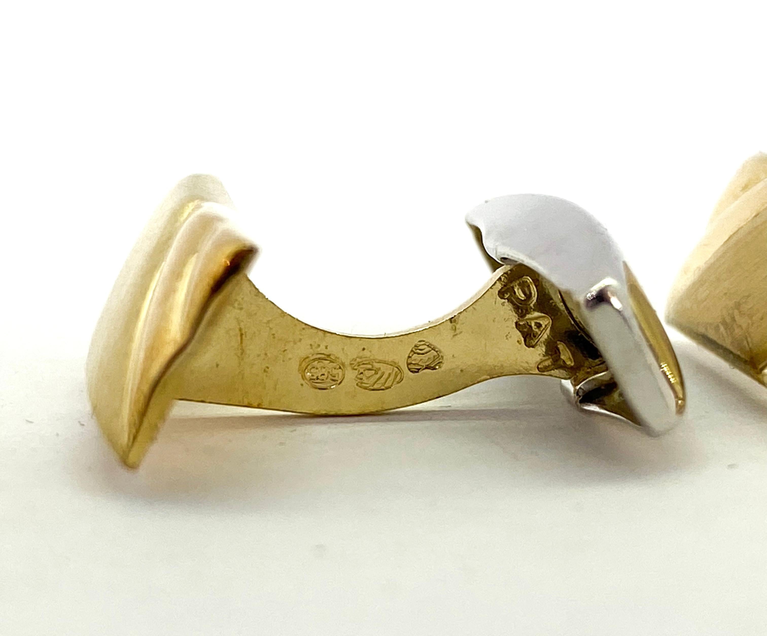 14 Karat Gold Cufflinks Finland Saurum In New Condition For Sale In Orimattila, FI