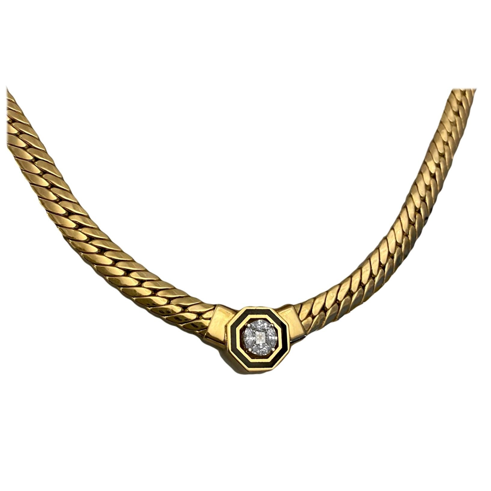 14 Karat Gold, Diamond Bella Necklace For Sale at 1stDibs