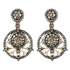 14 Karat Gold Diamond Earrings