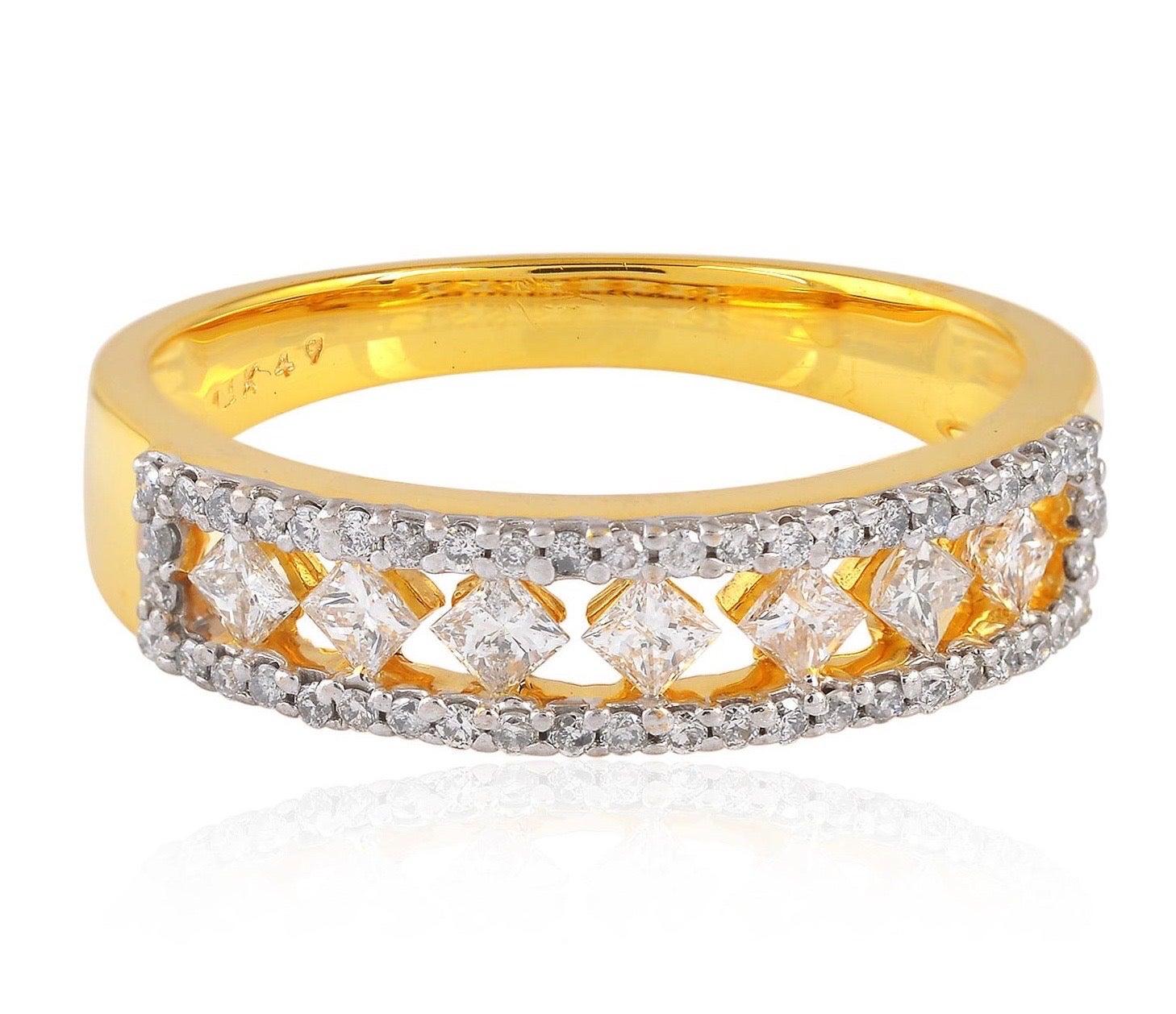For Sale:  14 Karat Gold Diamond Engagement Ring 3