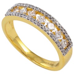Anillo de compromiso de diamantes en oro de 14 quilates