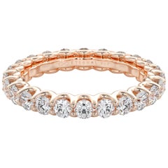 14 Karat Gold Diamond Eternal Fit Eternity Band Features 2.62 Carat of Diamonds