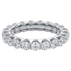 14 Karat Gold Diamond Eternal Fit Eternity Band Features 3.10 Carat of Diamond