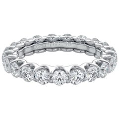 14 Karat Gold Diamond Eternal Fit Eternity Band Features 3.41 Carat of Diamond