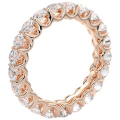 14 Karat Gold Diamond Eternal Fit Eternity Band Features 3.41 Carat of Diamonds