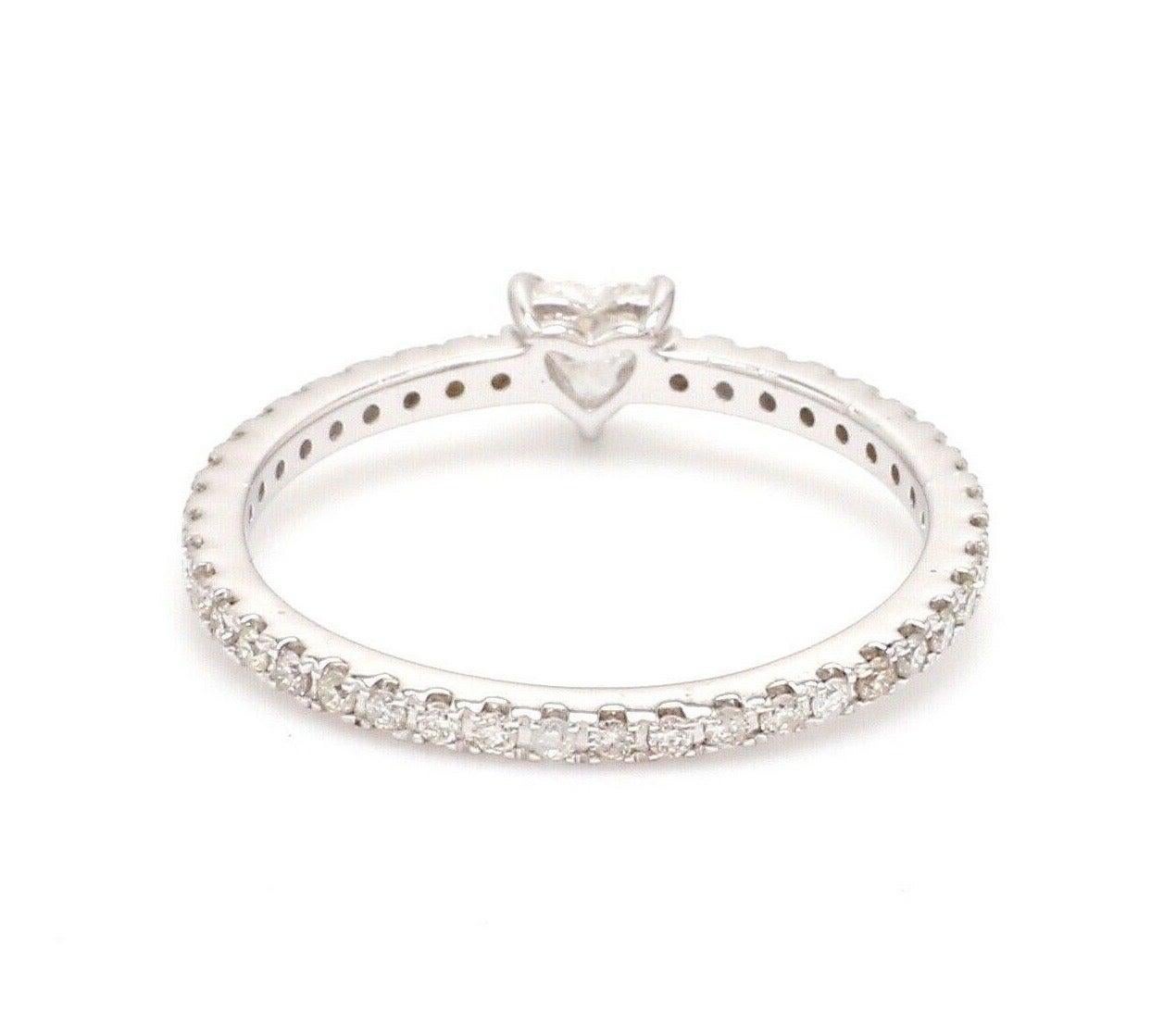 For Sale:  14 Karat Gold Diamond Heart Ring 5