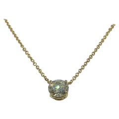 14 Karat Gold Diamond Pendant Necklace