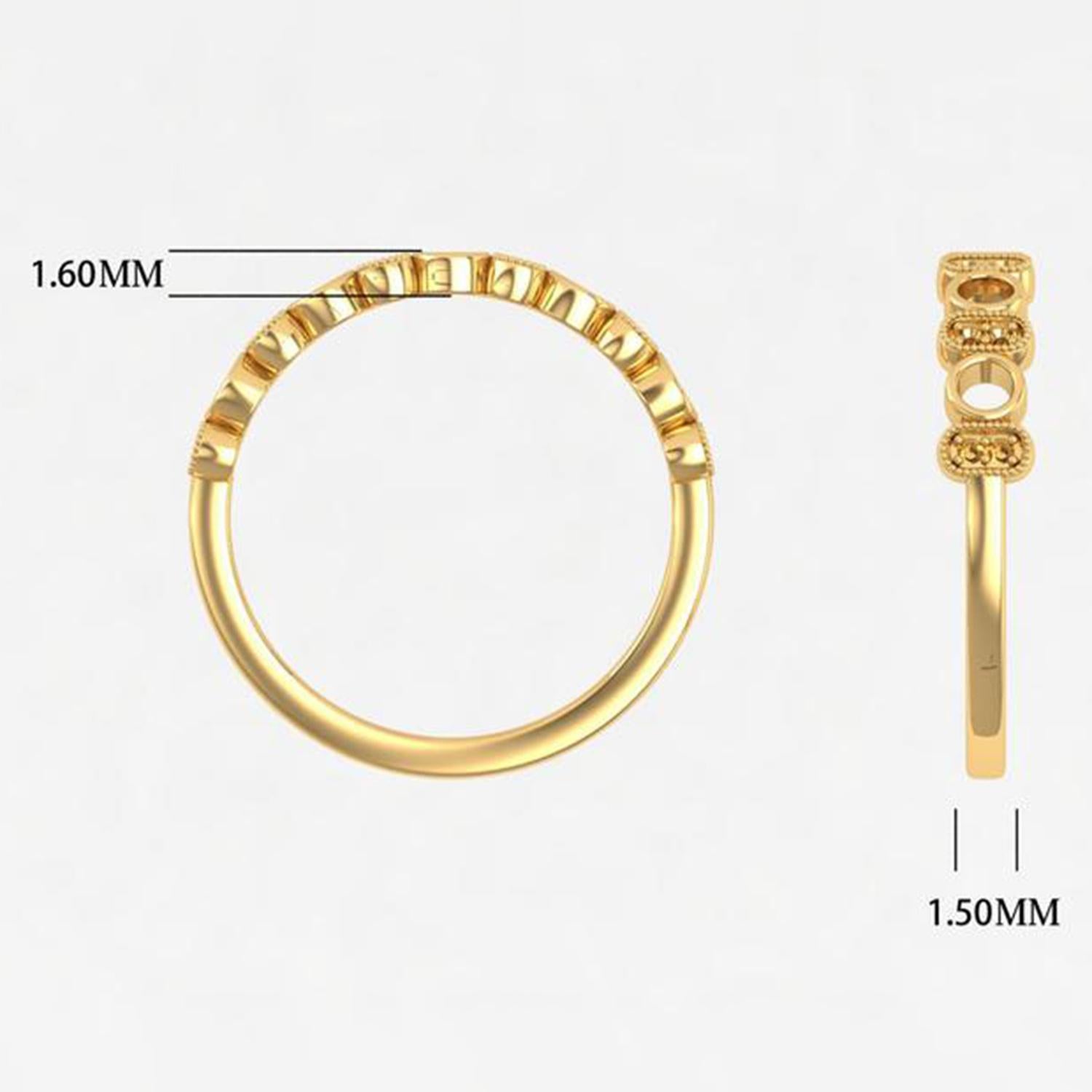 Modern 14 Karat Gold Diamond Ring / 2 MM Citrine Ring / Ring for Her / Cluster Band For Sale