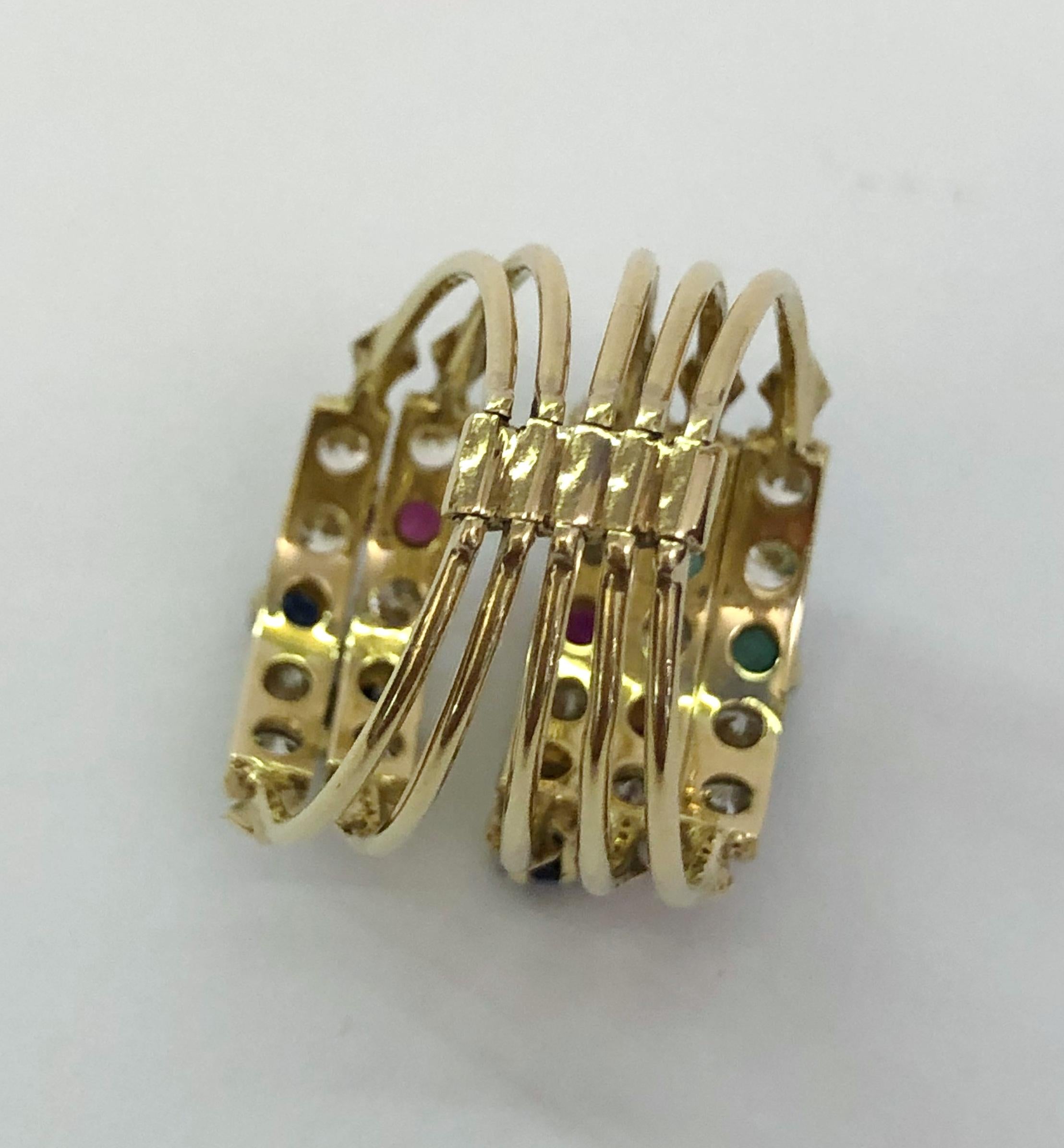 Brilliant Cut 14 Karat Gold Diamond Ring For Sale