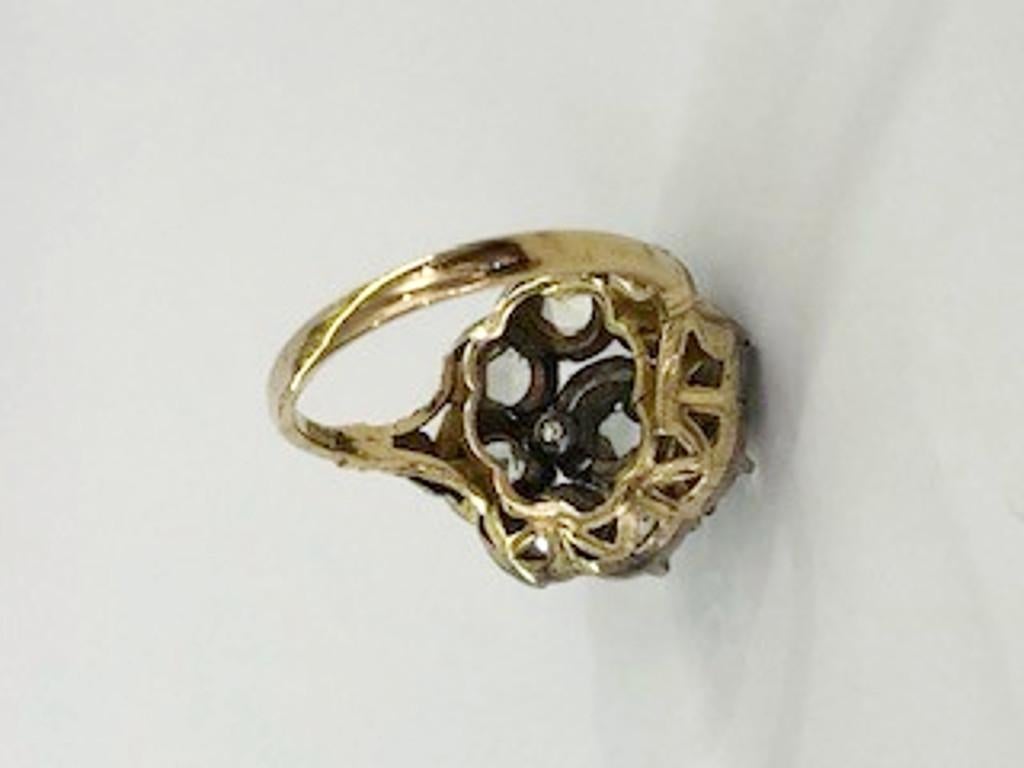 da uomo o donna Anello con diamante in oro 14 carati in vendita
