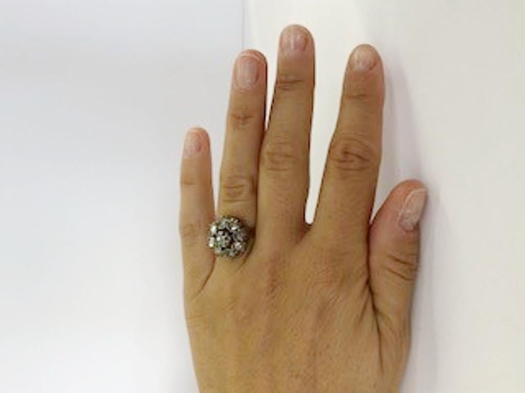 Women's or Men's 14 Karat Gold Diamond Ring For Sale