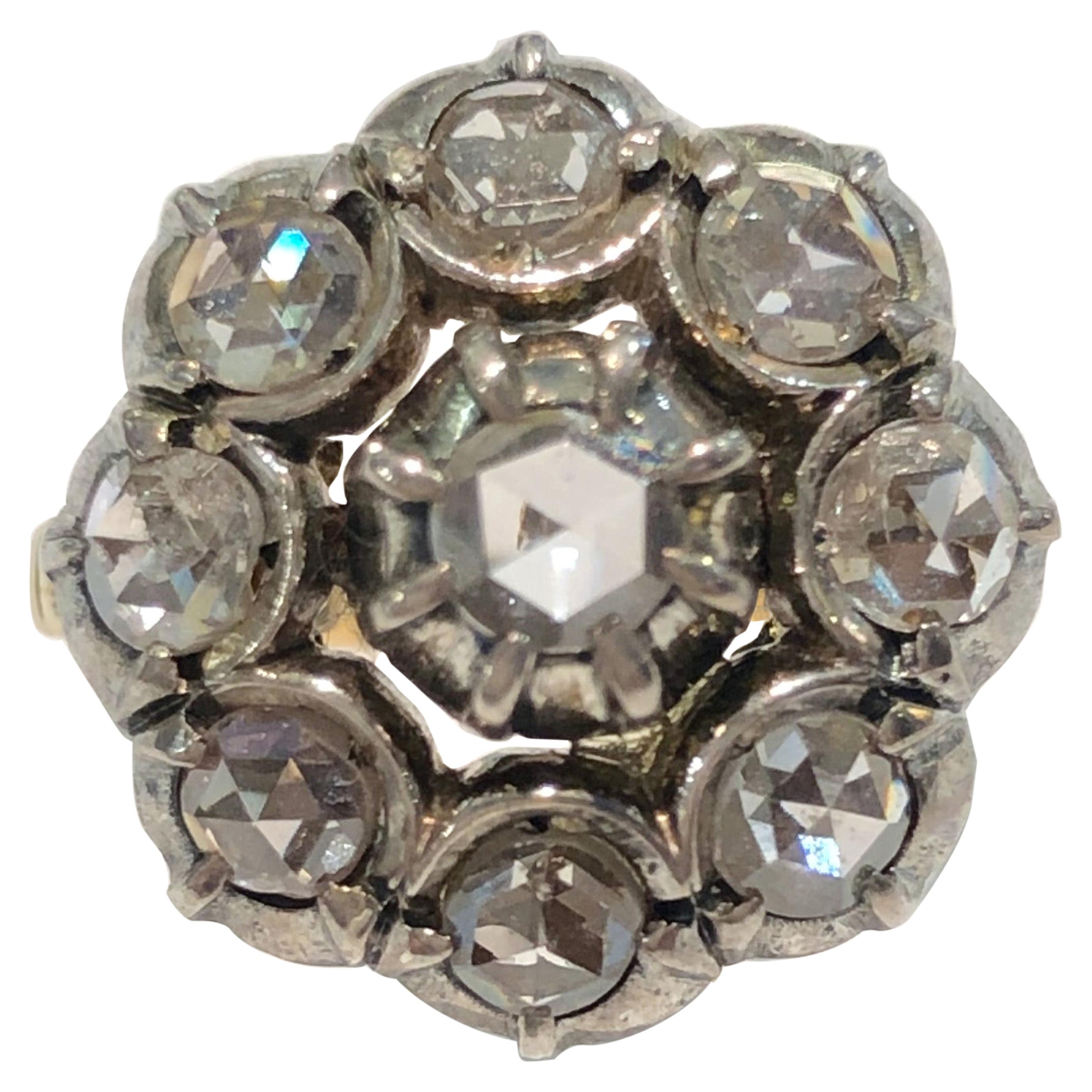 14 Karat Gold Diamond Ring For Sale