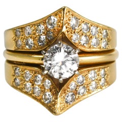14 Karat Gold Diamond Ring GIA Certified 0.58 Carat F Color VS1 Clarity Round