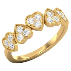 14 Karat Gold Diamond Ring / 'H-I''SI' Quality Diamond Ring / Heart Ring for Her