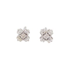 14 Karat Gold Diamond Stud Earrings