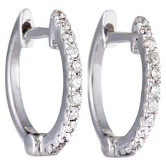 14 Karat Gold Diamond Tiny Hoop Earrings .16 Carat 
0.16 Carat
 Brilliant VS D-H