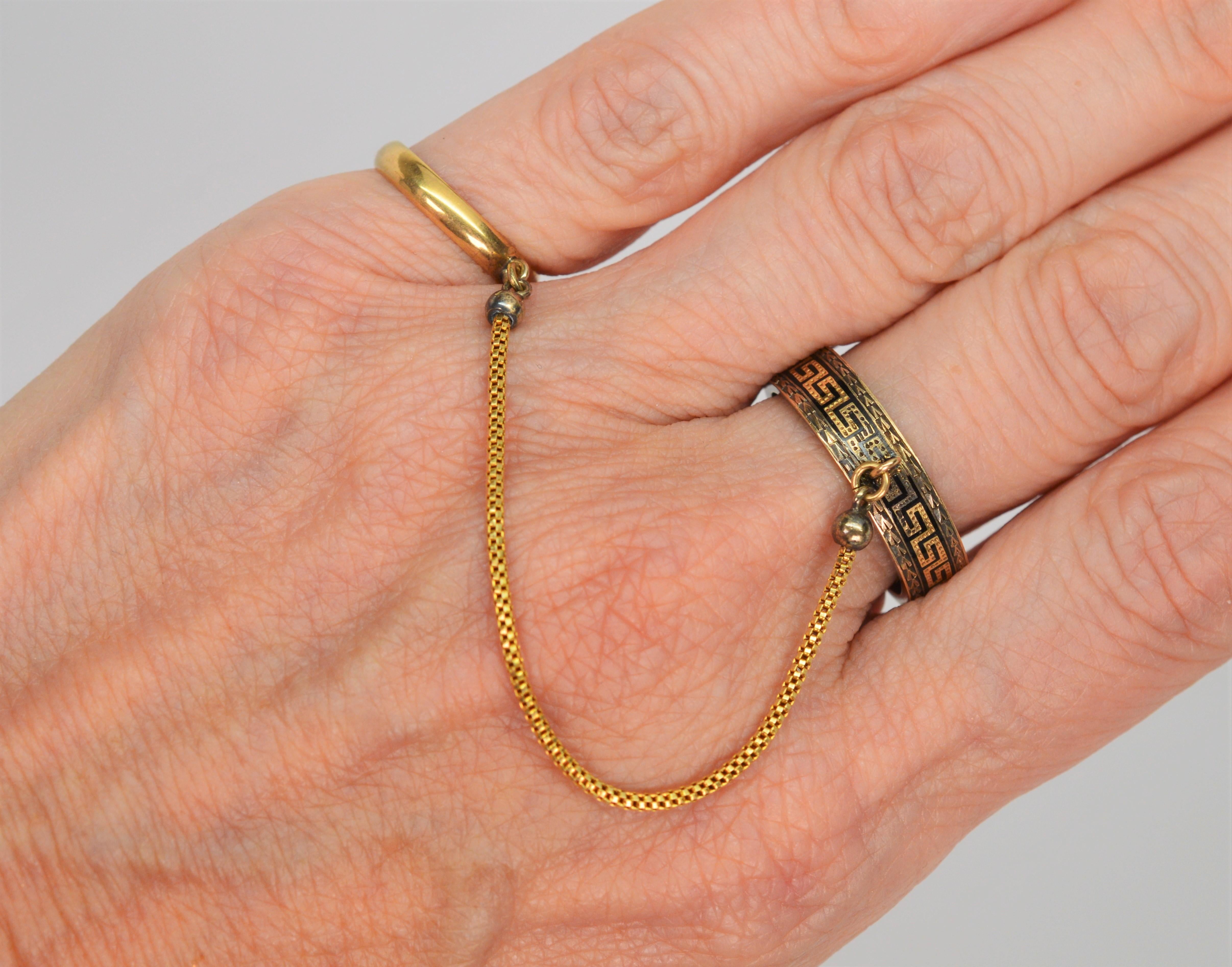 14 Karat Gold Double Handcuff Band Ring Set 1