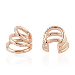 14 Karat Gold Ear Cuff Diamond Earrings