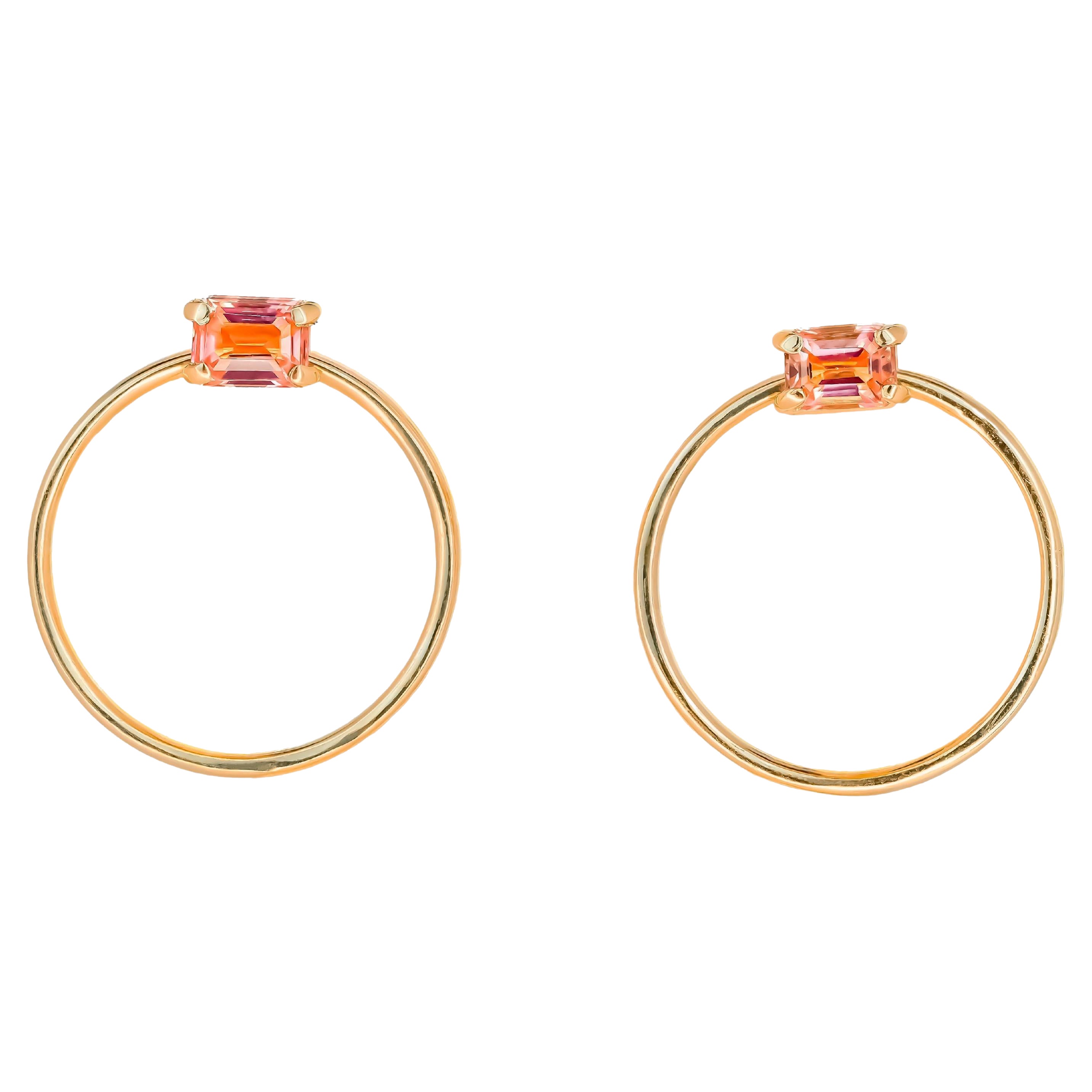 Pendientes de oro de 14 quilates con zafiros en venta