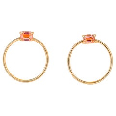 14 Karat Gold Earrings Studs with Sapphires