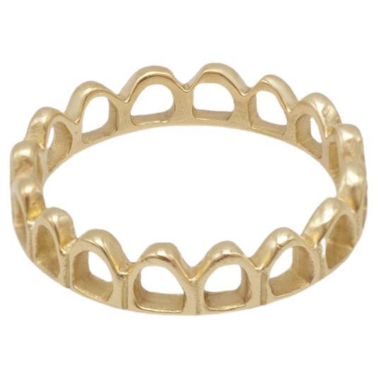 14 Karat Gold Architecture Inspired Arched Band Ring by Mon Pilar