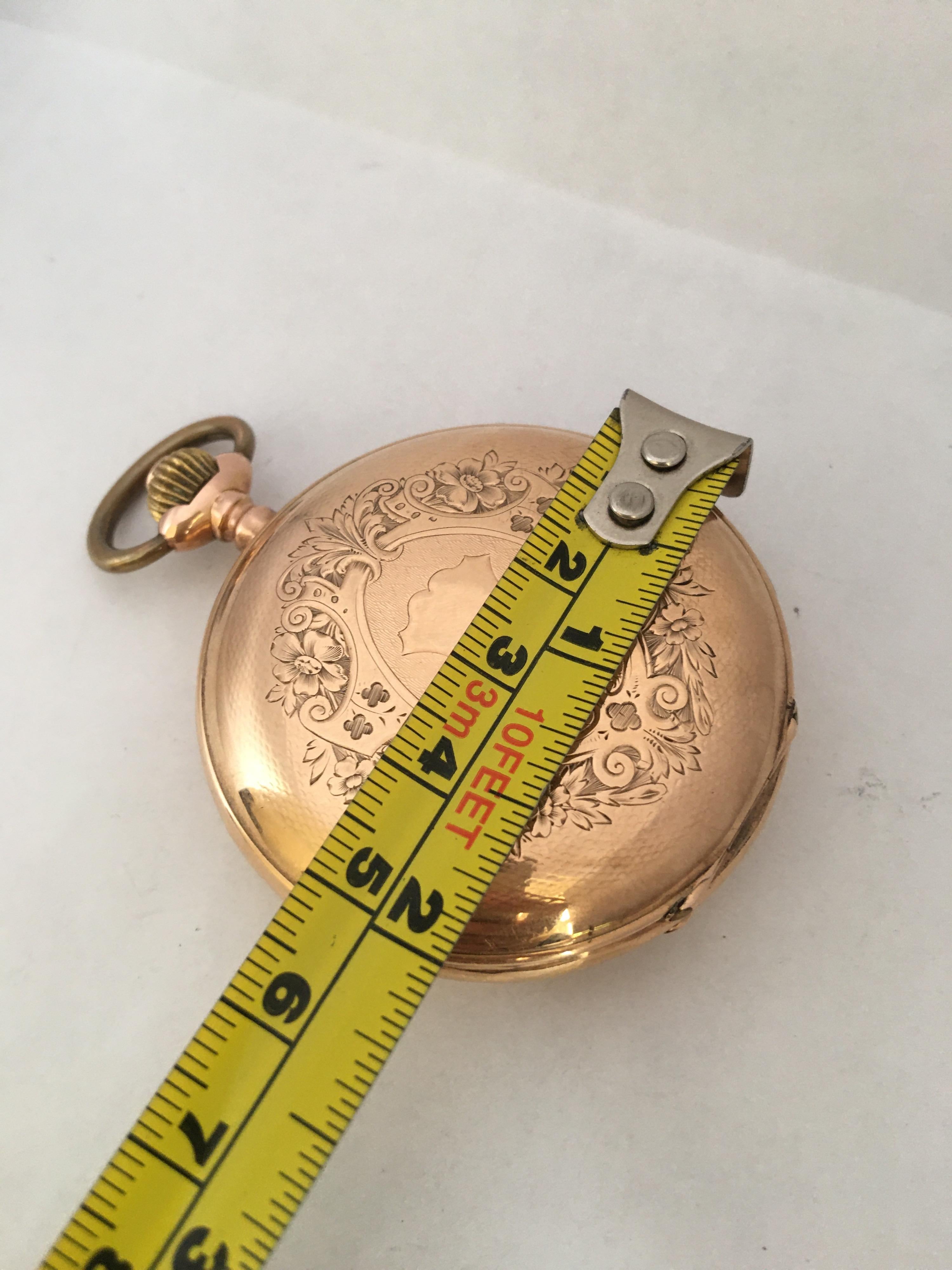 14 Karat Gold Full Hunter Engine Turned Casing Quarter Repeating Pocket Watch For Sale 6