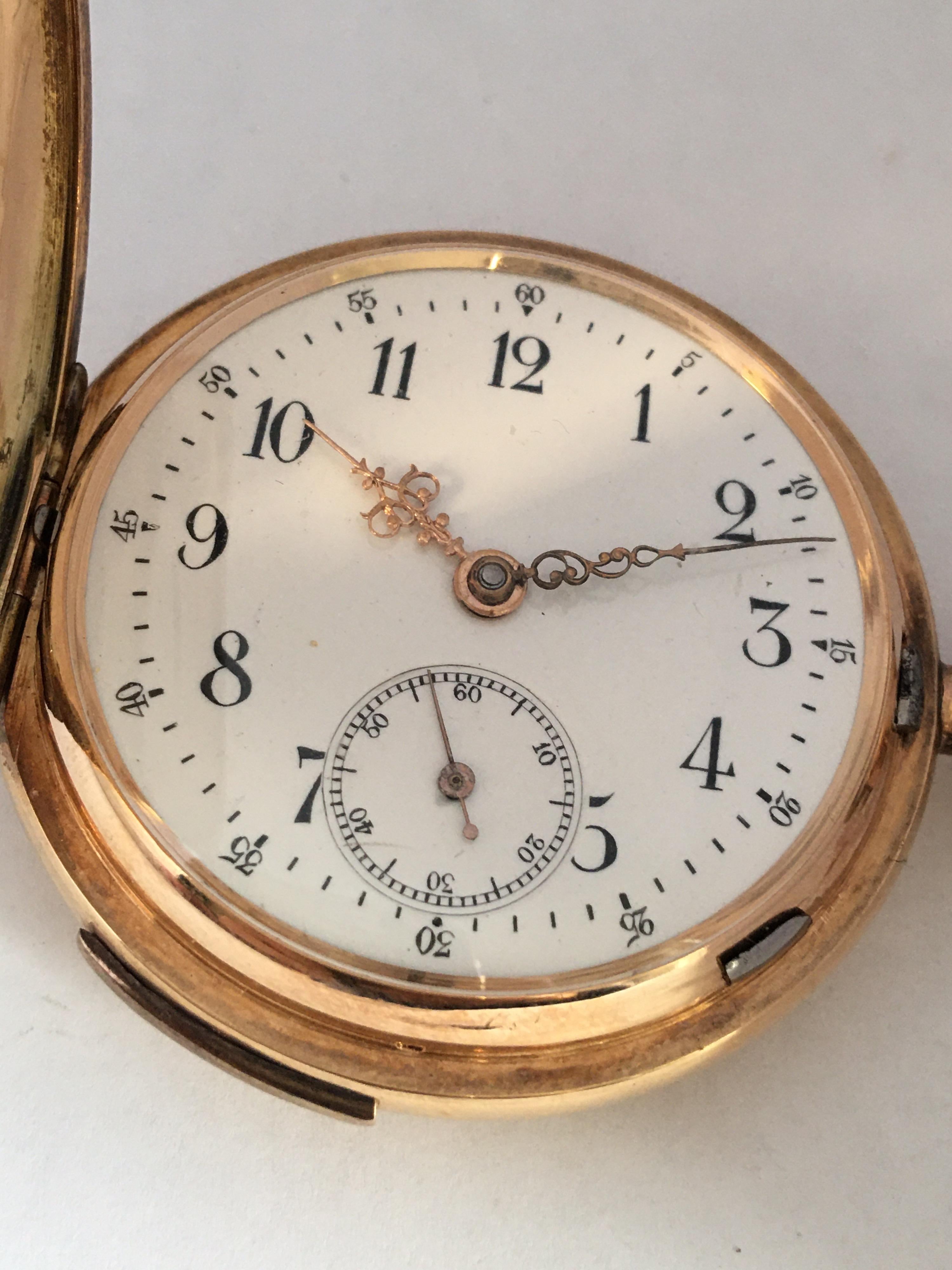 14 karat gold pocket watch